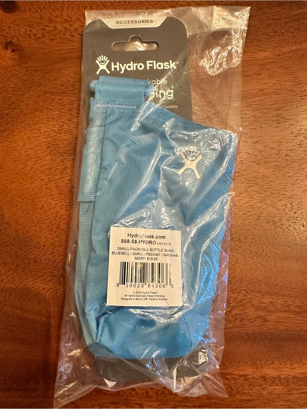 NWT Hydro Flask Blue Small Packable Bottle Sling